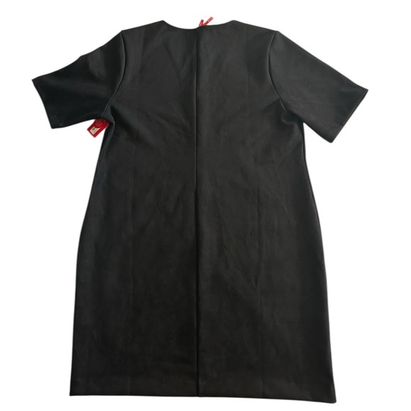 SPANX NWT Faux Suede Column V Neck Short Sleeve Dress Size 2X Black - Picture 10 of 14